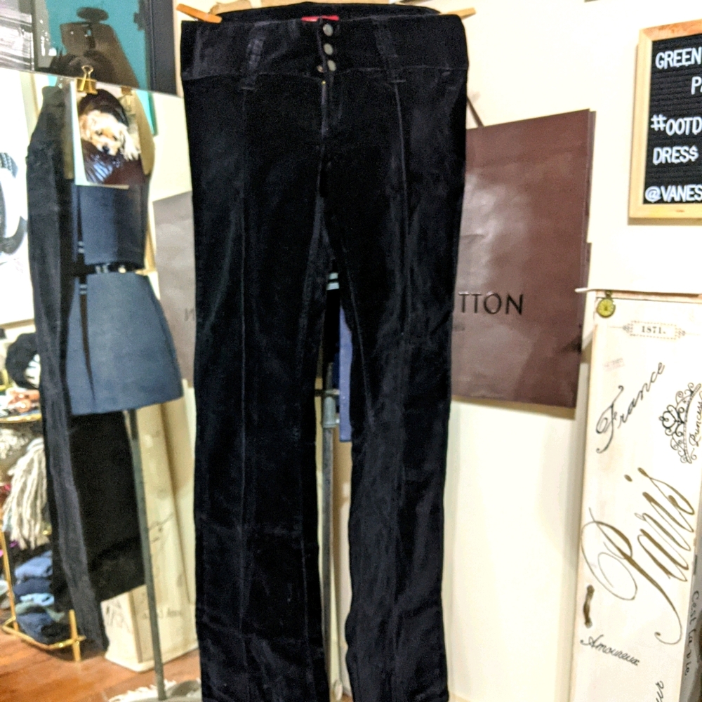 RedHotJean black velveteen pants